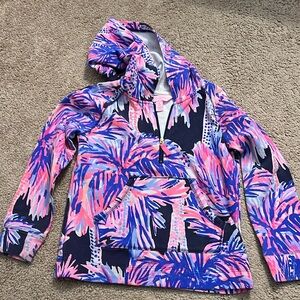 Girls Lilly Pulitizer Hooded Half Zip (small 4-5)